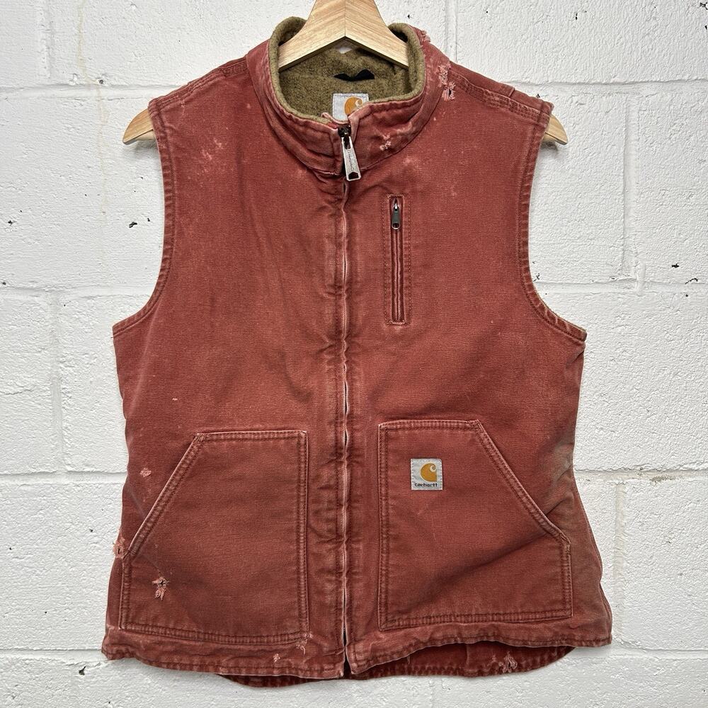 Y2K Carhartt Sherpa-Lined Vest “Vintage Rose” WV001 VRS
